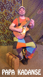 a man playing a guitar